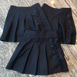 Nautica Girls' School Uniform Pleated Pull-on Scooter Skirt with Undershorts